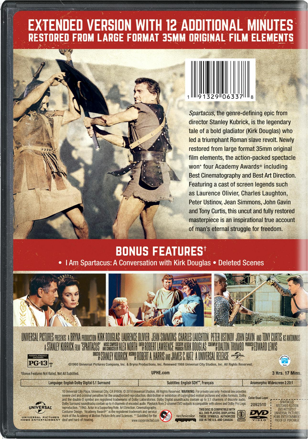 Spartacus (DVD Restored) [DVD] - Image 2