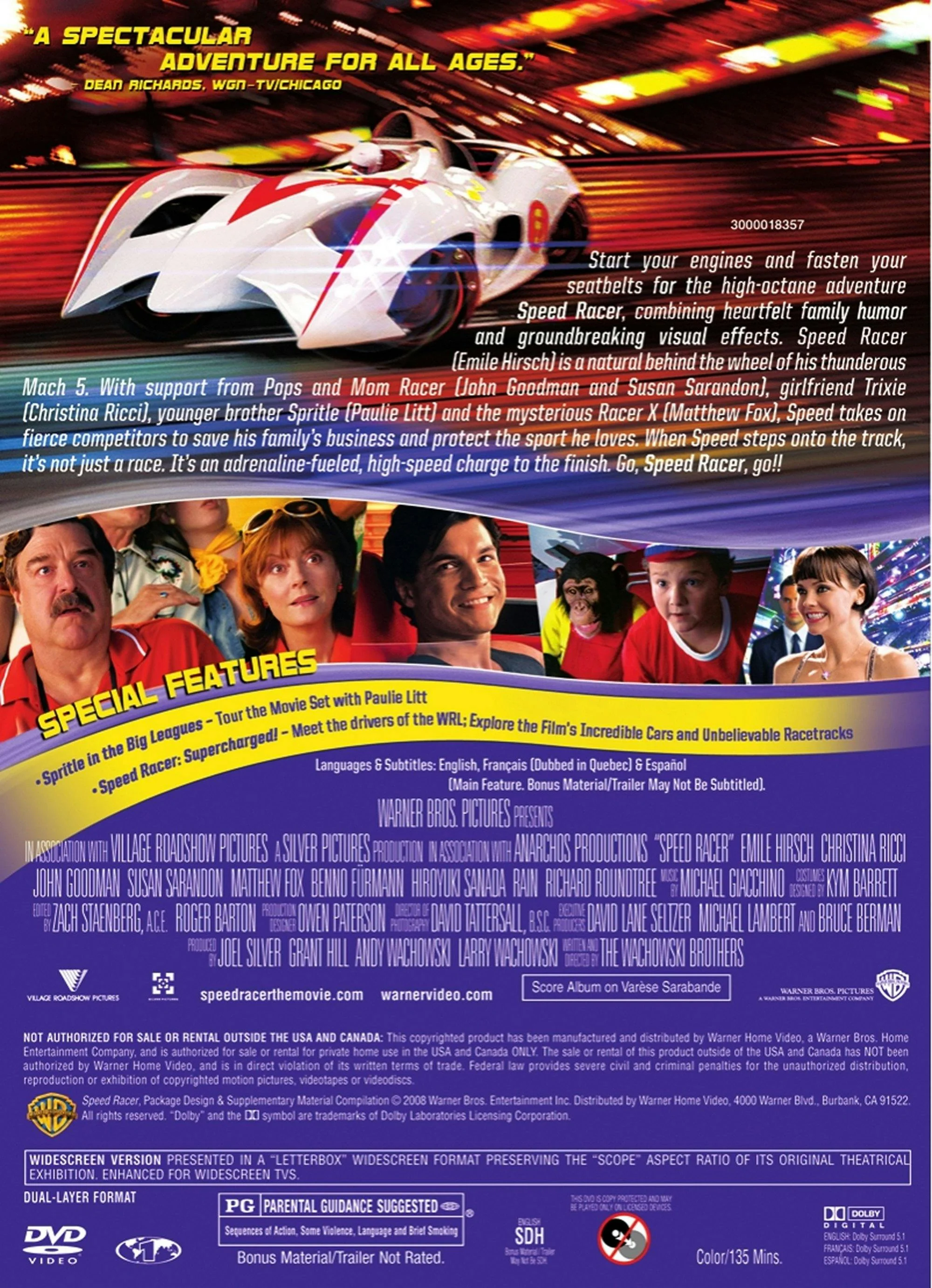 Speed Racer (DVD Widescreen) [DVD] - Image 3