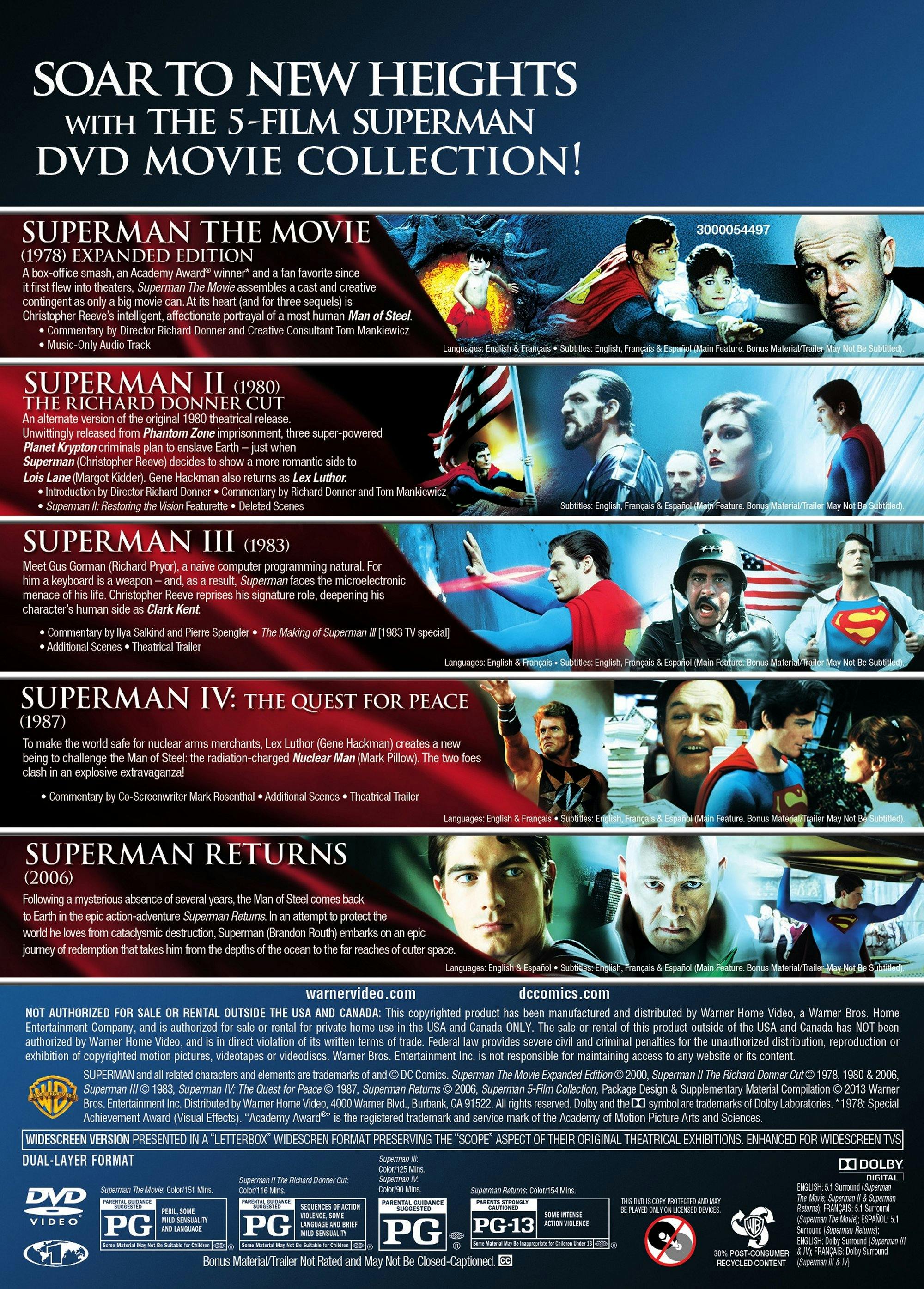 Superman 5-film Collection (Box Set) [DVD] - Image 2
