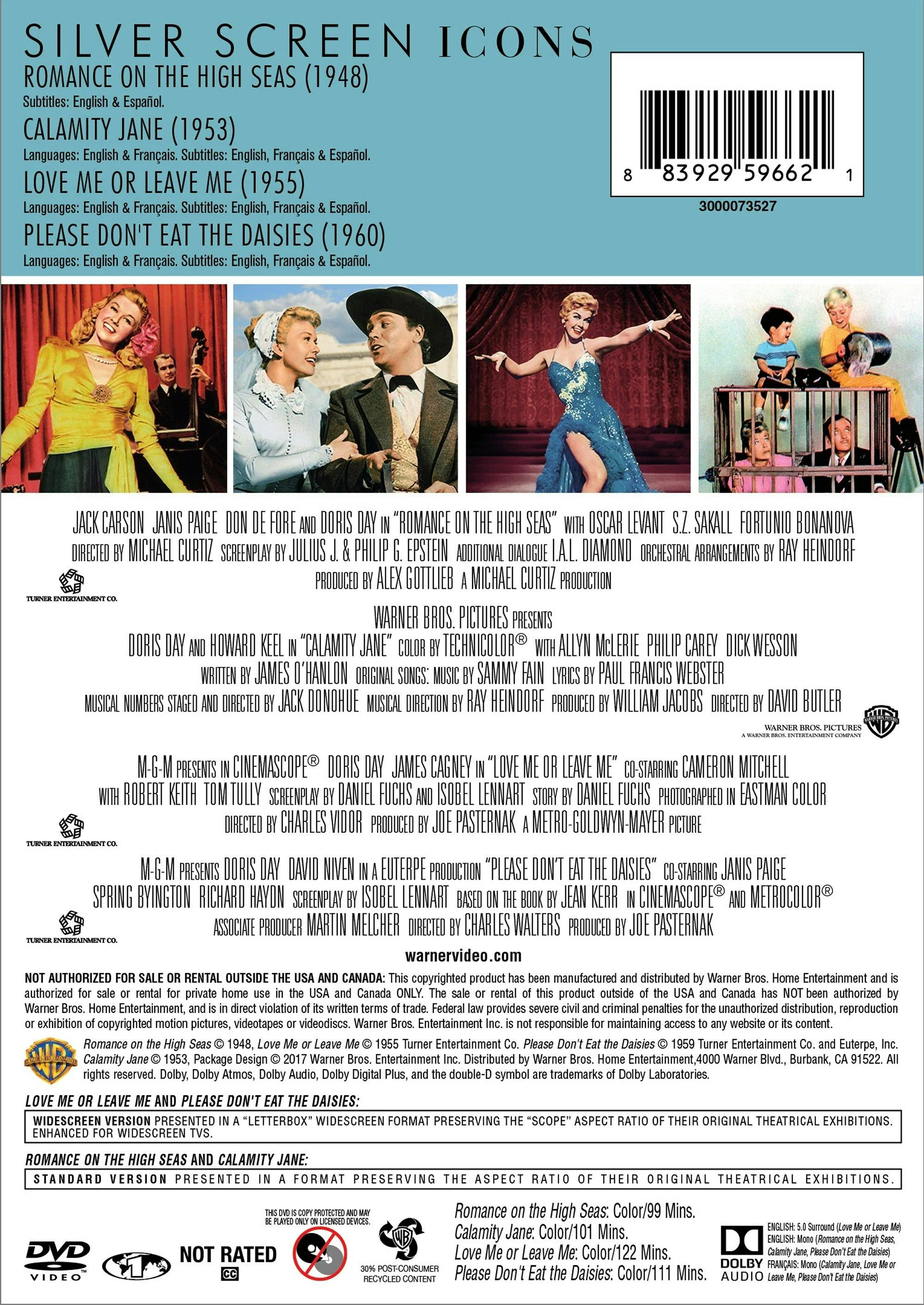 Silver Screen Icons - Doris Day (DVD New Box Art) [DVD] - Image 2