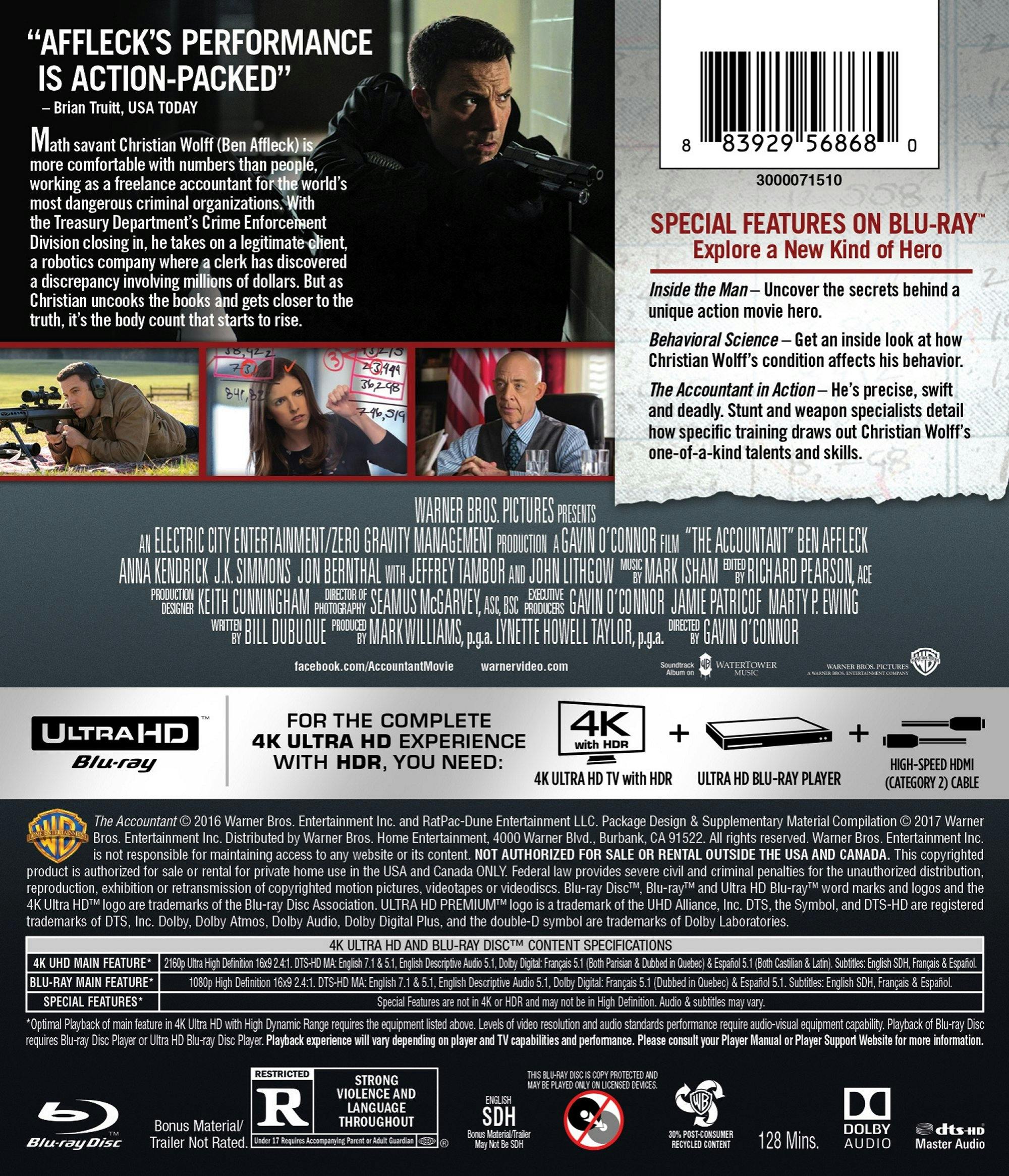 The Accountant (4K Ultra HD + Blu-ray) [UHD] - Image 2