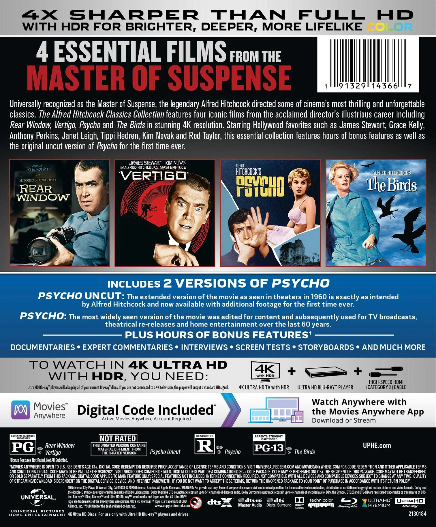 The Alfred Hitchcock Classics Collection (4K Ultra HD) [UHD] - Image 2