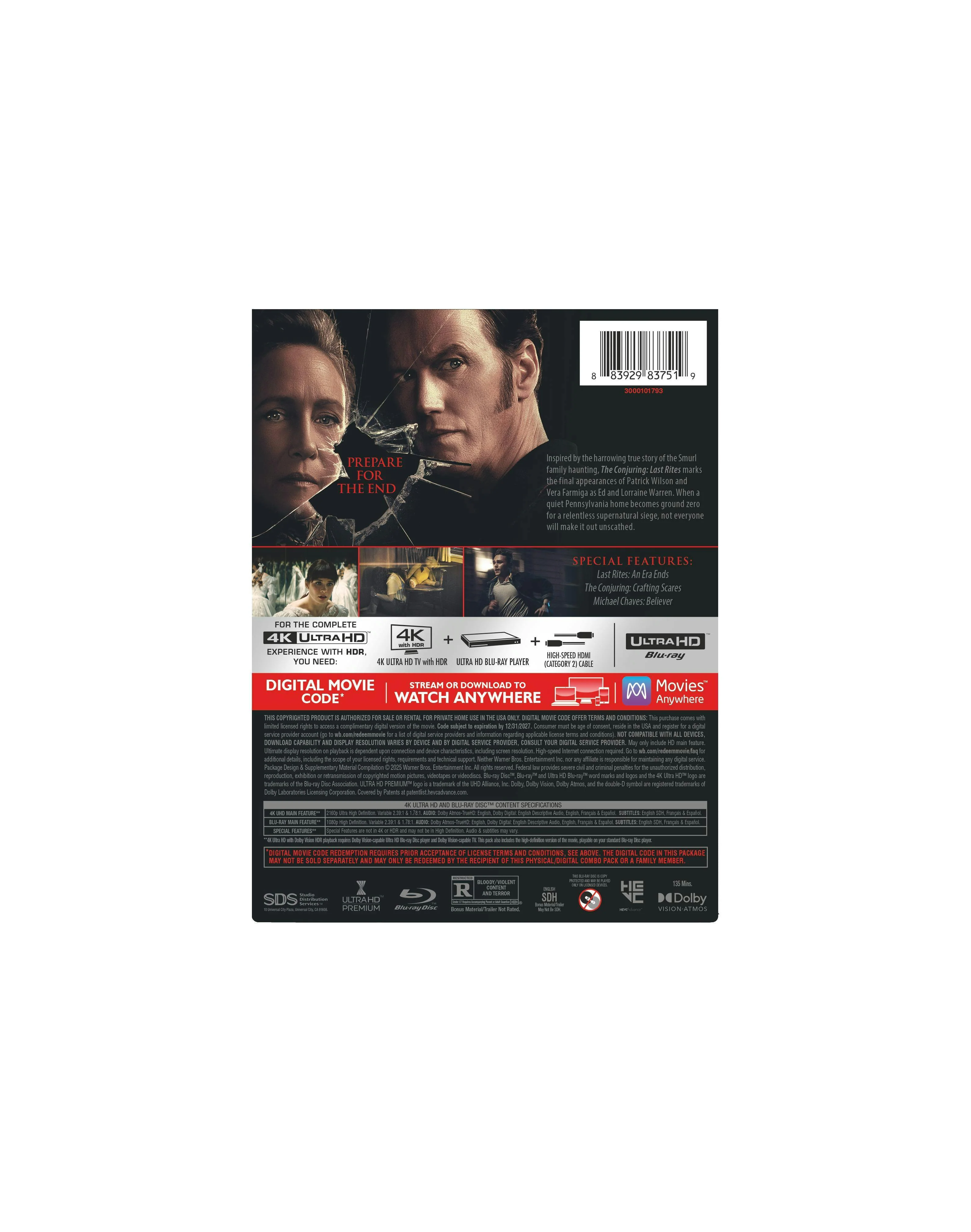 Conjuring, The: Last Rites (Limited Edition 4K Ultra HD Steelbook + Blu-ray + Digital) [UHD] - Image 3