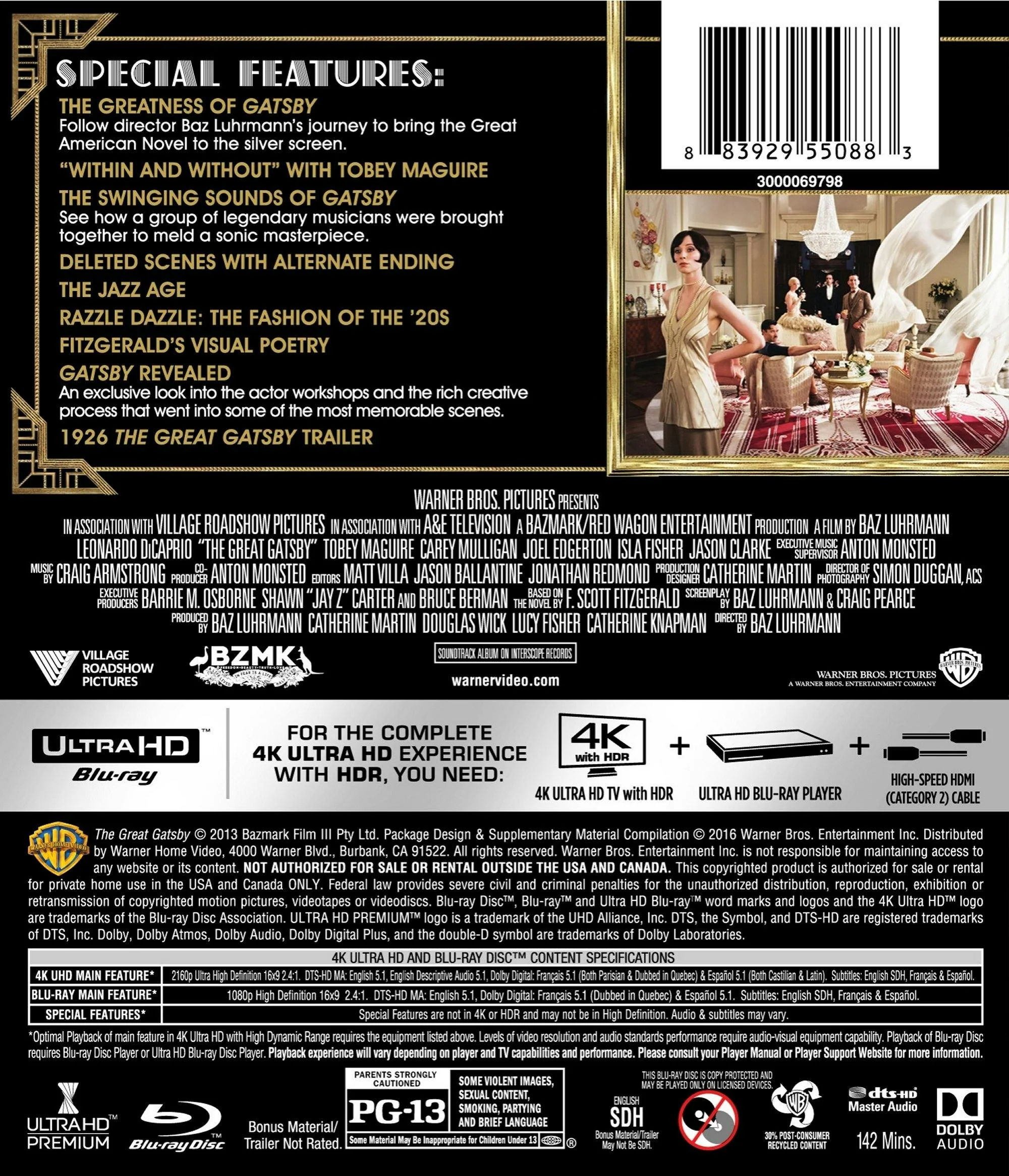 The Great Gatsby (4K Ultra HD + Blu-ray) [UHD] - Image 2