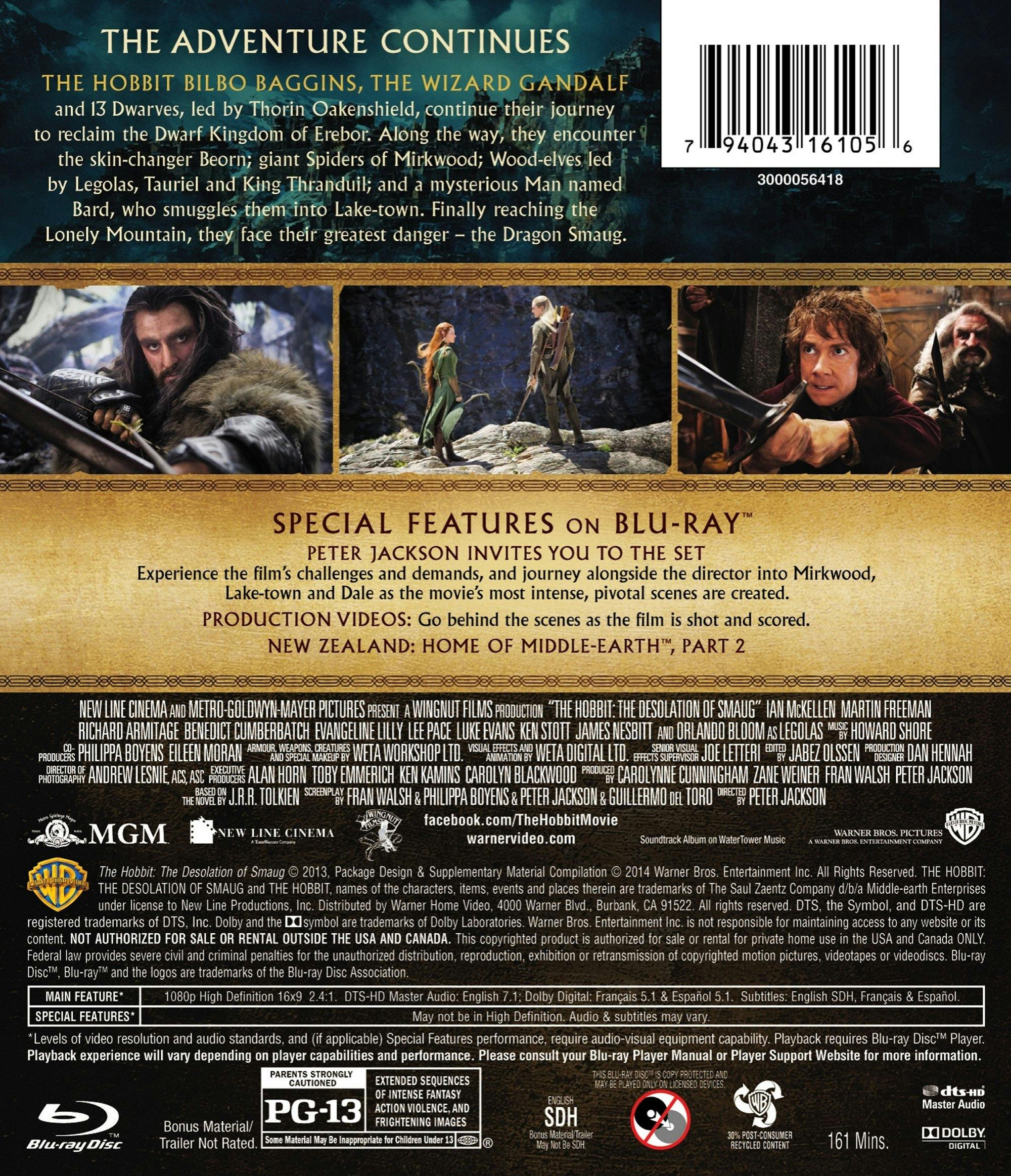 The Hobbit: The Desolation of Smaug [Blu-ray] - Image 2