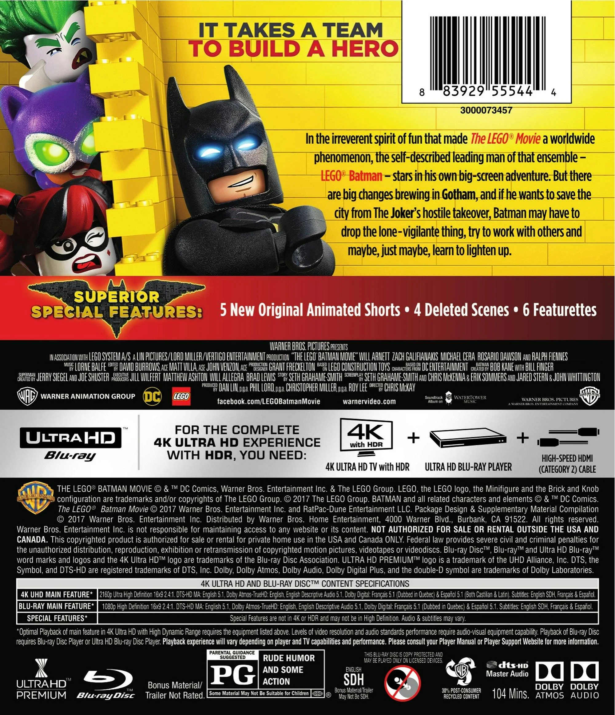 The LEGO Batman Movie (4K Ultra HD + Blu-ray) [UHD] - Image 3