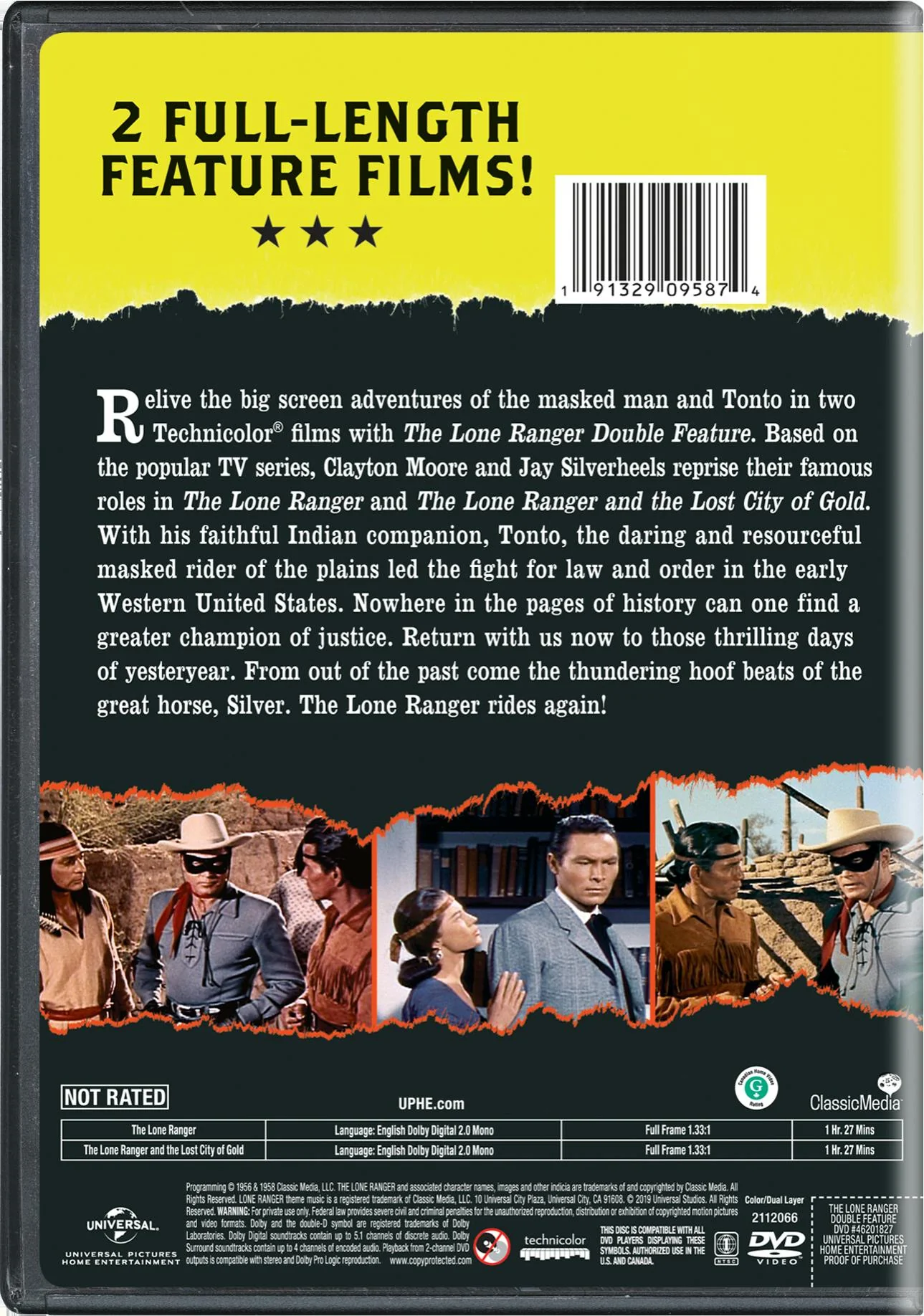 The Lone Ranger/The Lone Ranger and the Lost City of Gold (DVD Double Feature) [DVD] - Image 2