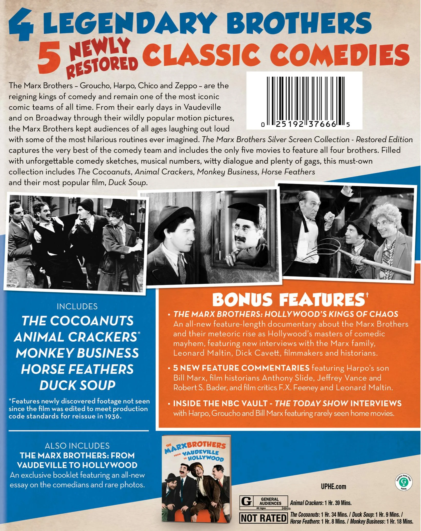 The Marx Brothers Silver Screen Collection (Restored) [Blu-ray] - Image 2