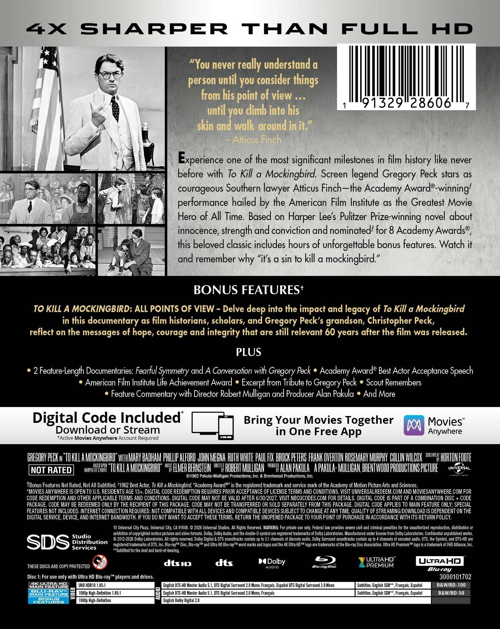To Kill a Mockingbird (Limited Edition 4K Ultra HD Steelbook + Blu-ray + Digital) [UHD] - Image 3