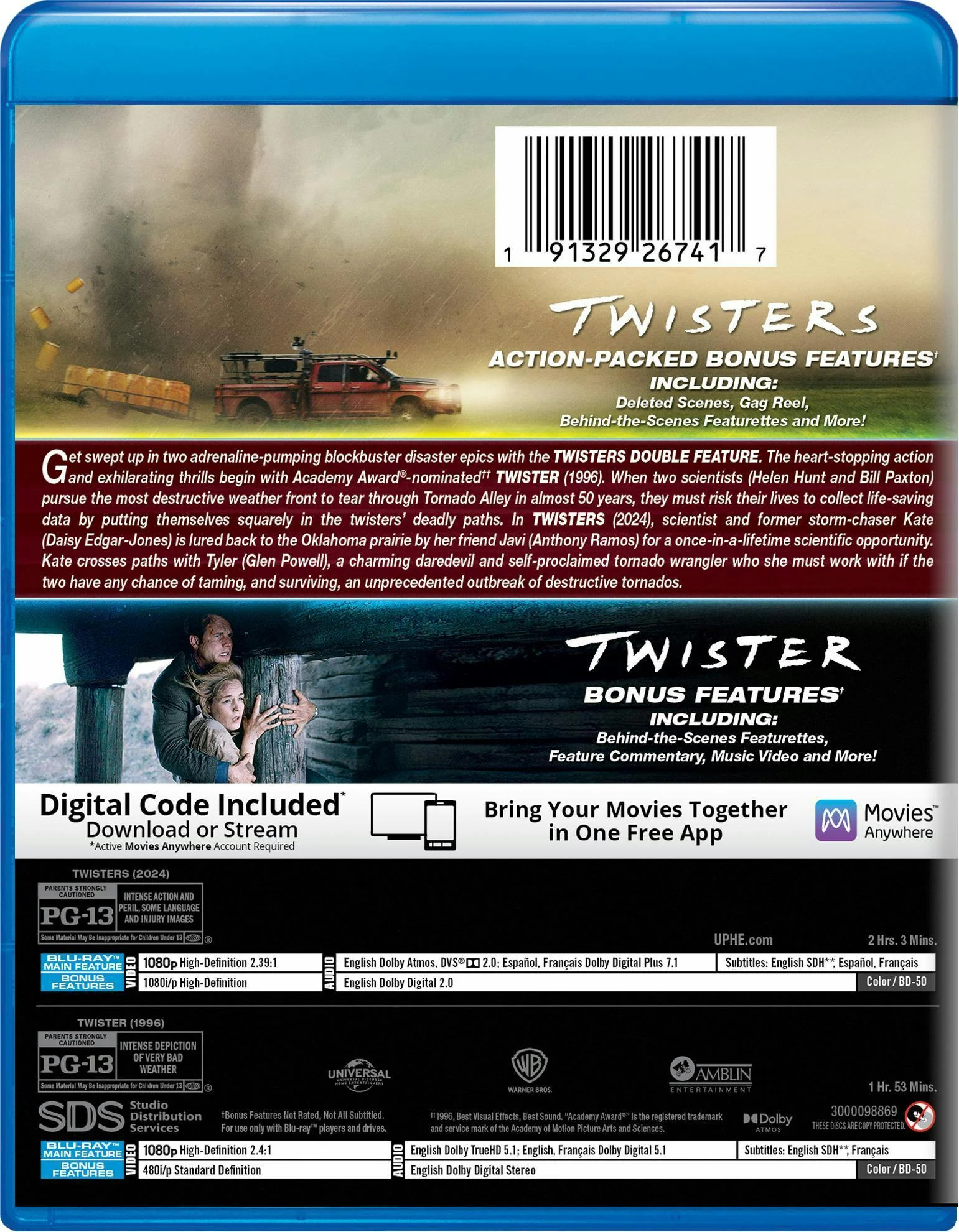 Twisters Double Feature - Blu-ray + Digital [Blu-ray] - Image 3