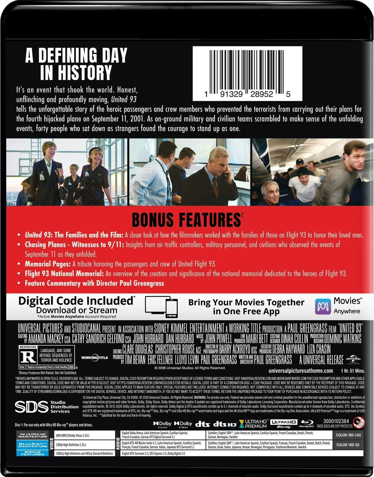 United 93 (4K Ultra HD + Blu-ray + Digital) [UHD] - Image 3