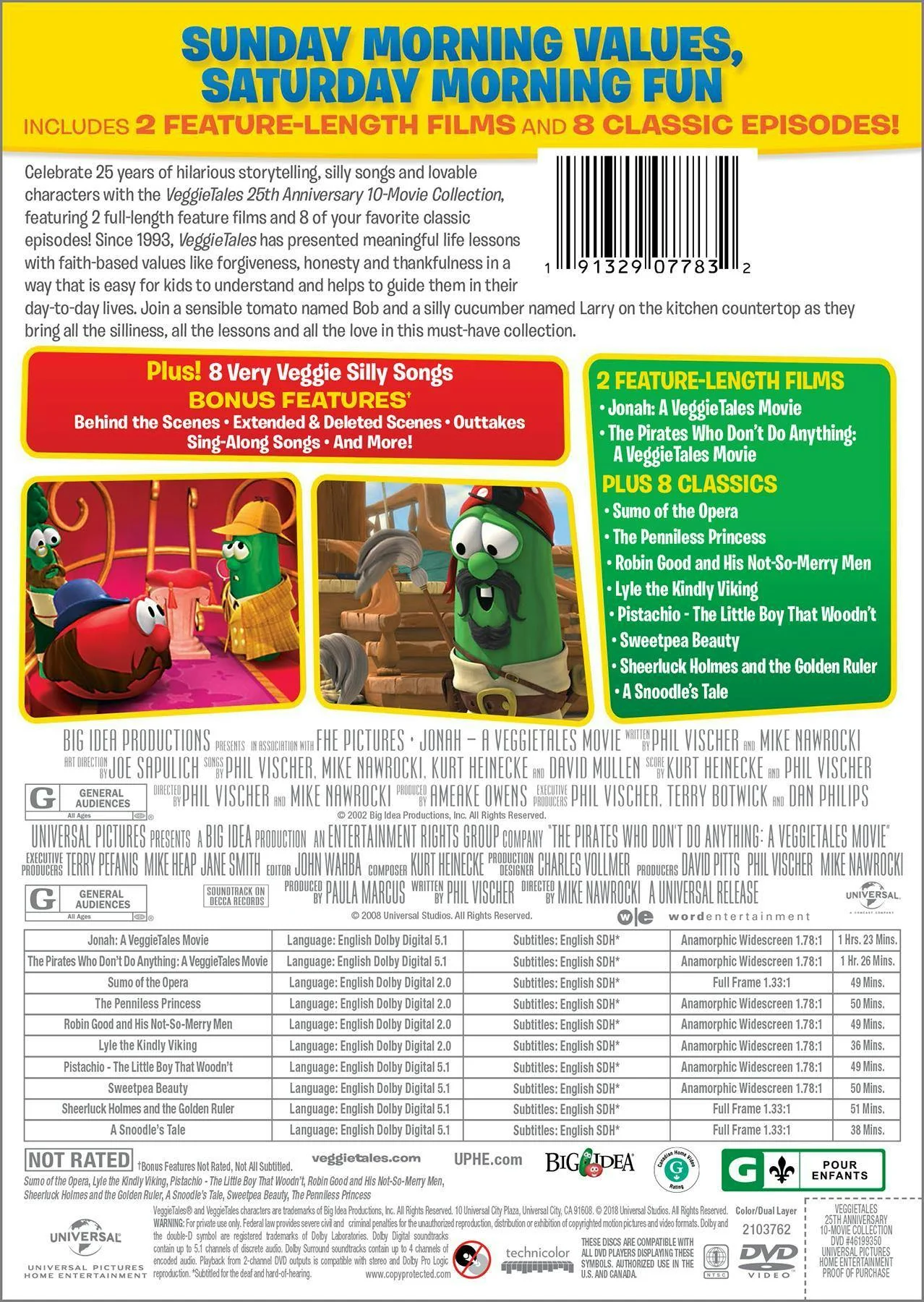 VeggieTales: 10-movie Collection (DVD Set) [DVD] - Image 3