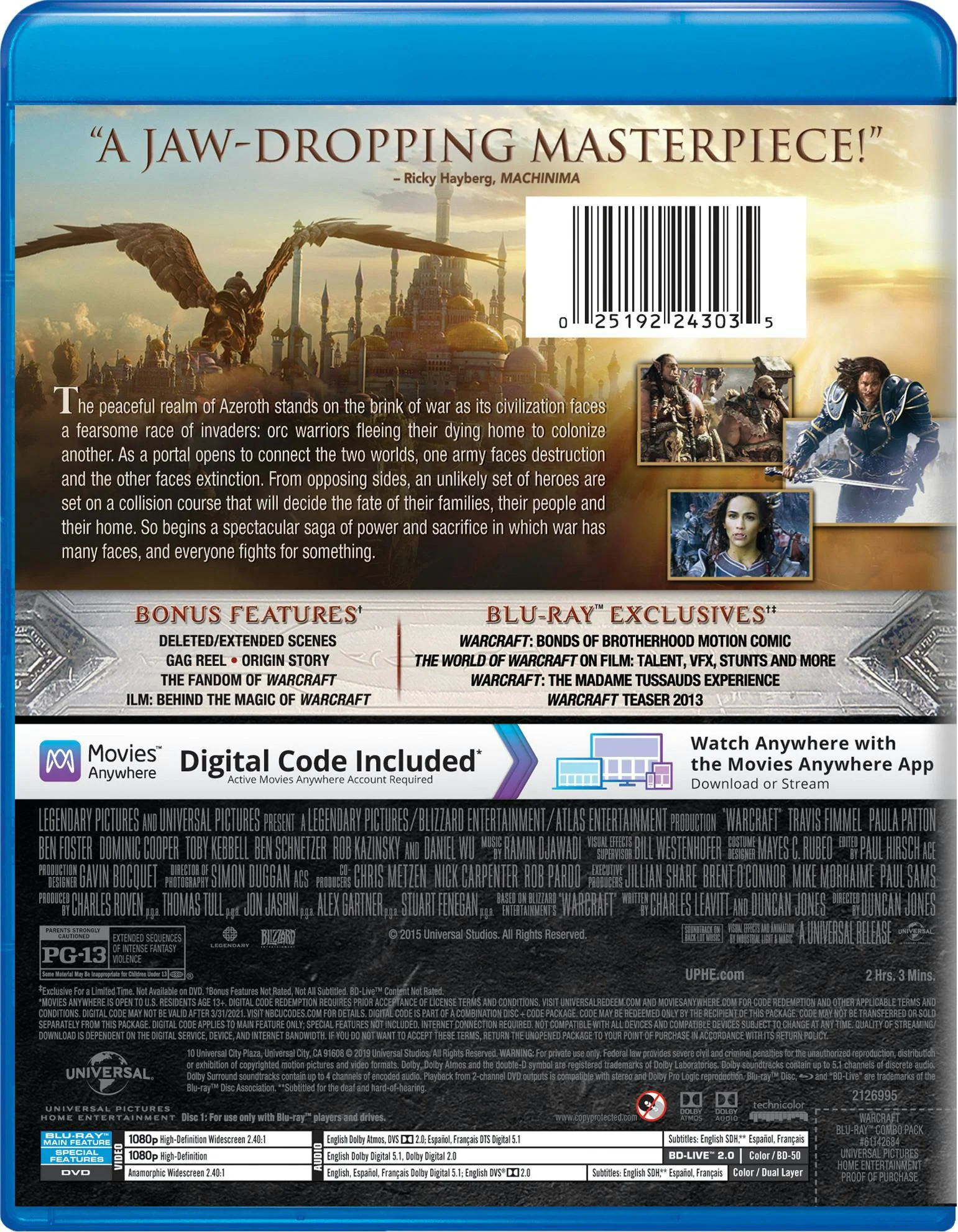 Warcraft: The Beginning (DVD) [Blu-ray] - Image 2