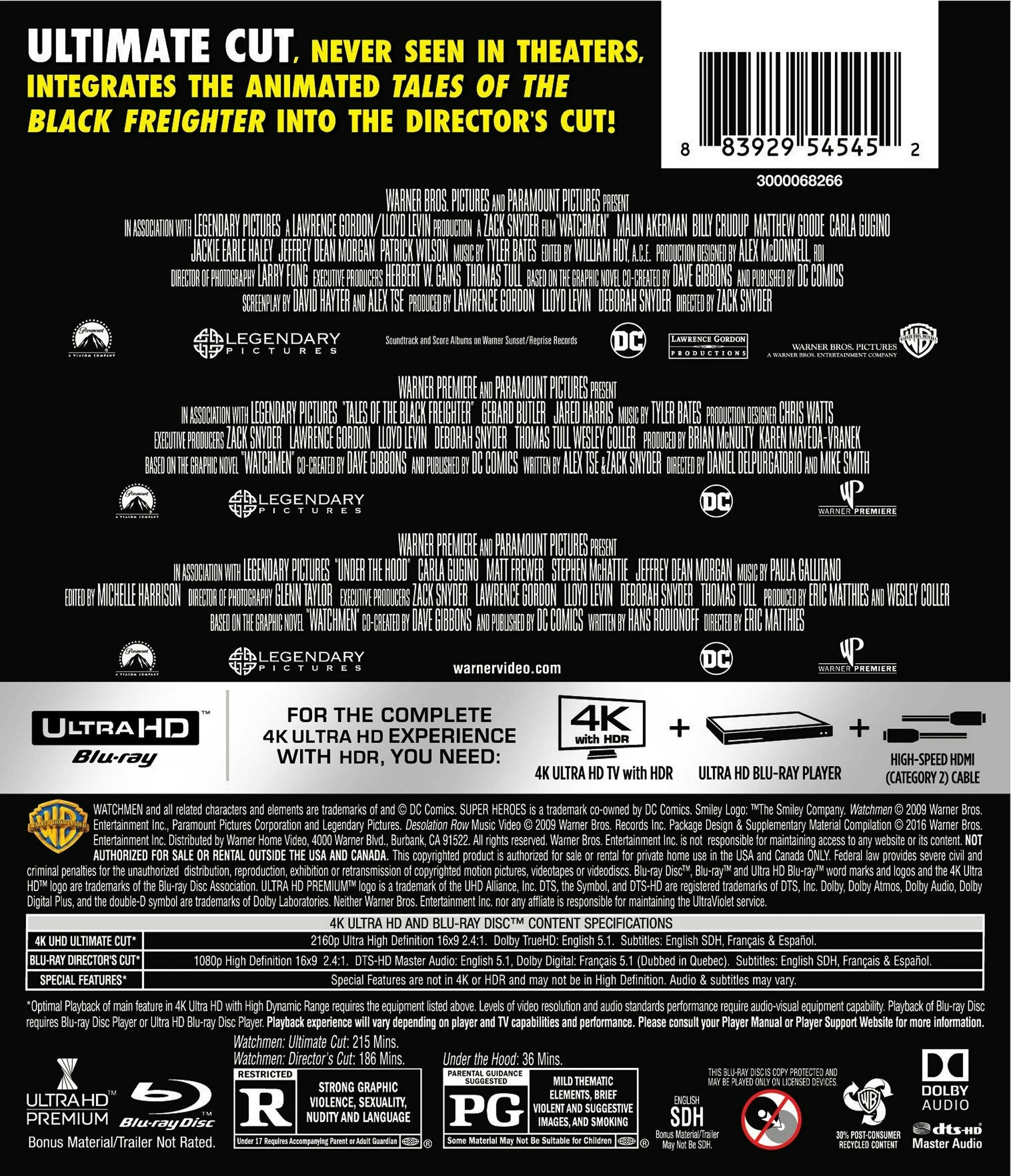 Watchmen: The Ultimate Cut (4K Ultra HD + Blu-ray) [UHD] - Image 2