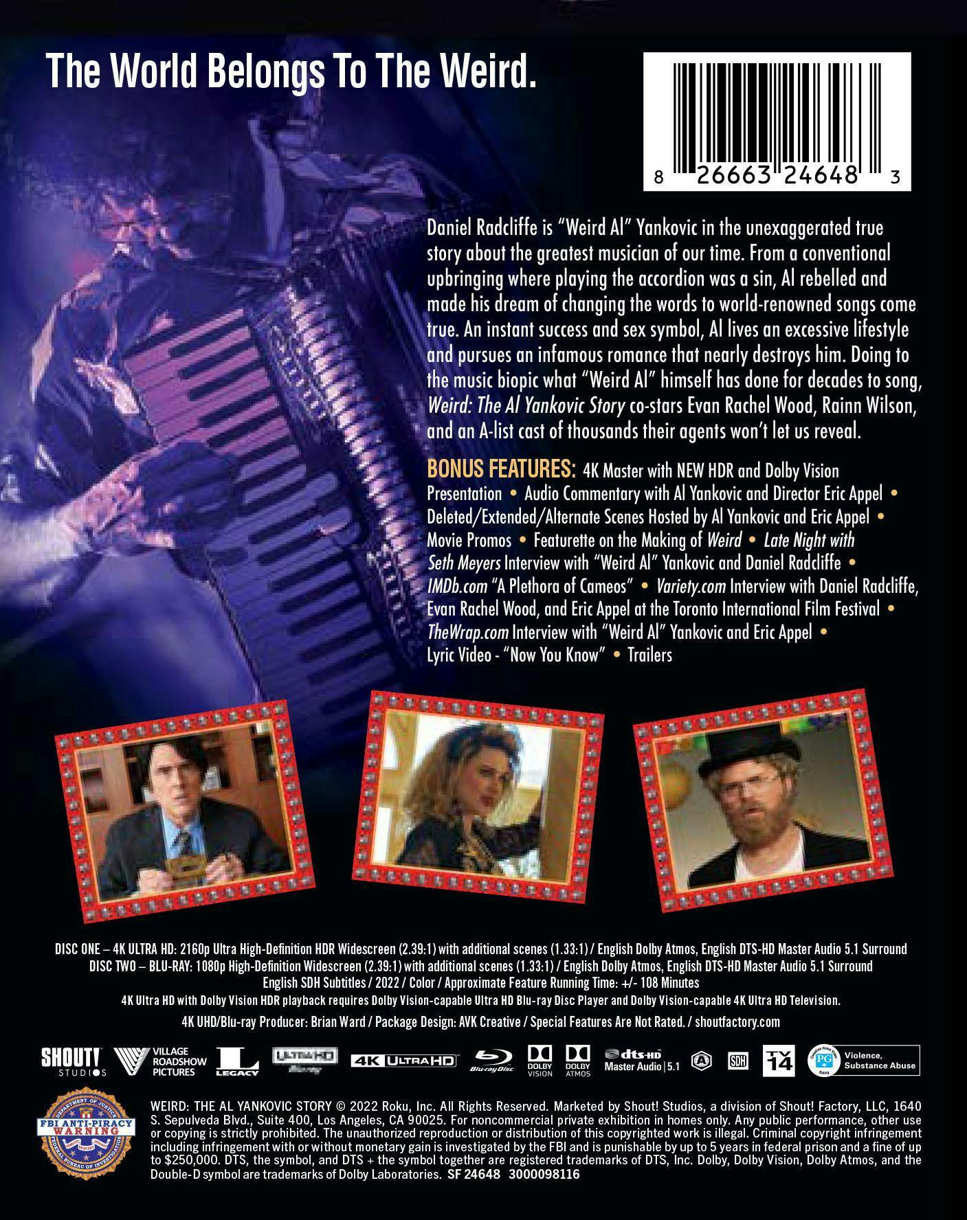 Weird: The Al Yankovic Story [Limited Edition Steelbook] (Limited Edition 4K Ultra HD Steelbook + Blu-ray) [UHD] - Image 3