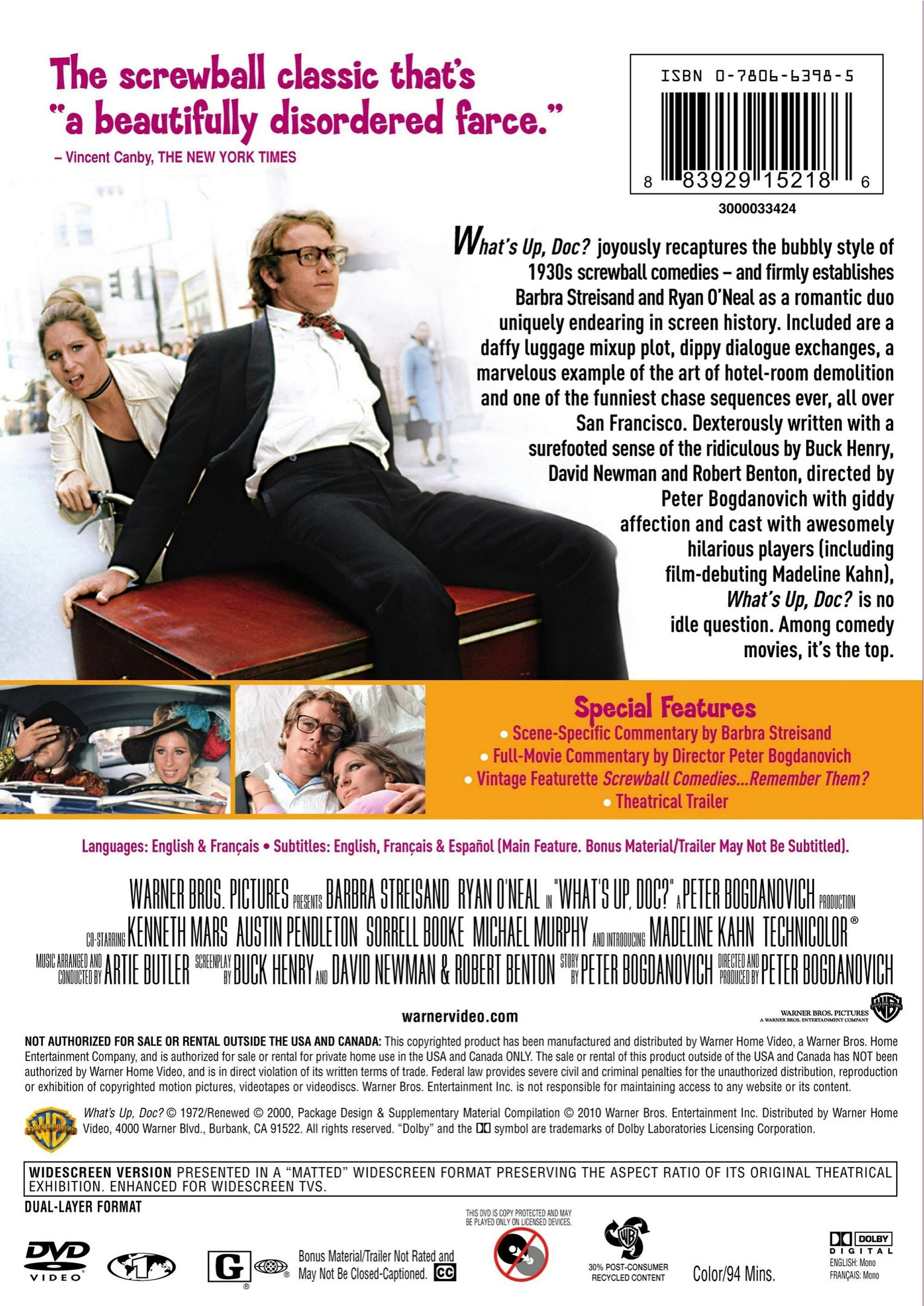What's Up, Doc? (DVD New Packaging) [DVD] - Image 2