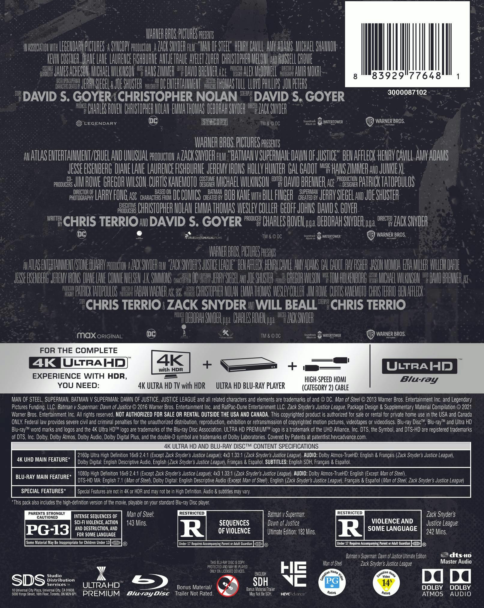 Zack Snyder's Justice League Trilogy (4K Ultra HD + Blu-ray) [UHD] - Image 3